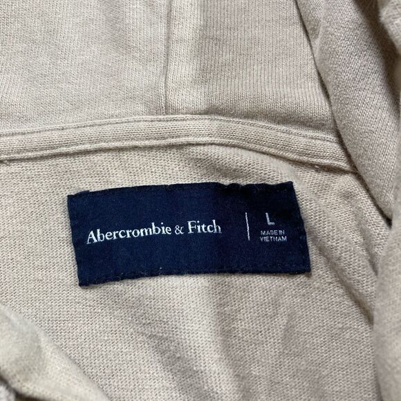 Abercrombie & Fitch Beige Hoodie (Men’s Size L) • Pullover • Sweatshirt • EUC - Picture 3 of 4